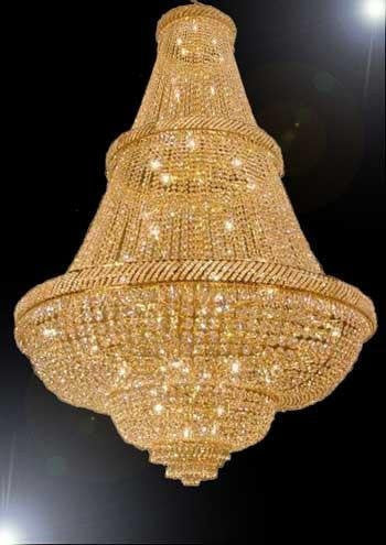 French Empire Crystal Chandelier Lighting W/ Swarovski Crystal 6Ft Tall - Perfect For An Entryway Or Foyer - A93-448/48Sw