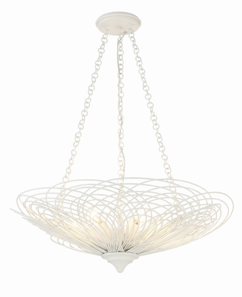 Doral 6 Light Matte White Chandelier - C193-DOR-B7706-MT