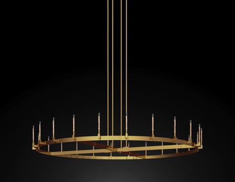 Corsica Round Chandelier 72" Vintage Barn Metal Chandeliers Industrial Loft Rustic Lighting Great for the Living Room, Dining Room, Foyer and Entryway - A500-CG/4462/16