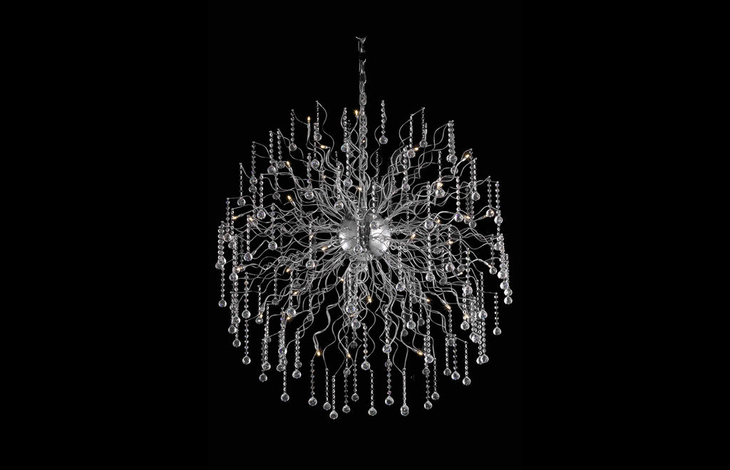 C121-2075G43C/RC - Regency Lighting: Astro 44 light Chrome Chandelier Clear Royal Cut Crystal