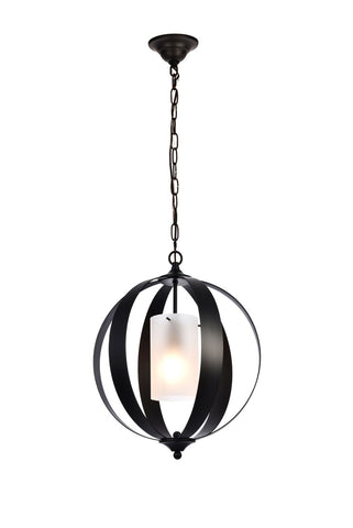 ZC121-LD6012D15BK - Living District: Marion Collection Pendant D15 H19 Lt:1 Black Finish