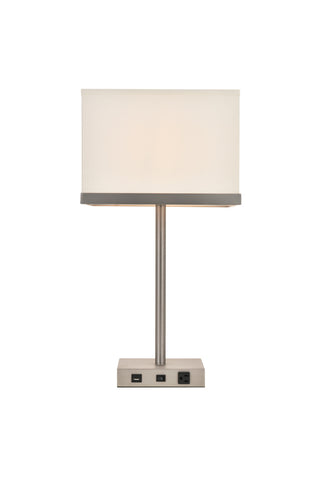 ZC121-TL3011 - Regency Decor: Brio Collection 1-Light Vintage Nickel Finish Table Lamp