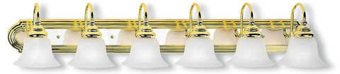 Livex Belmont 6 Light PB & Polished Chrome Bath Light - C185-1006-25