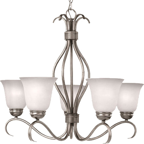 Basix 5-Light Chandelier Satin Nickel - C157-10125ICSN