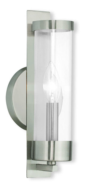 Livex Castleton 1 Light Brushed Nickel Wall Sconce - C185-10141-91