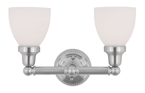 Livex Classic 2 Light Brushed Nickel Bath Light - C185-1022-91