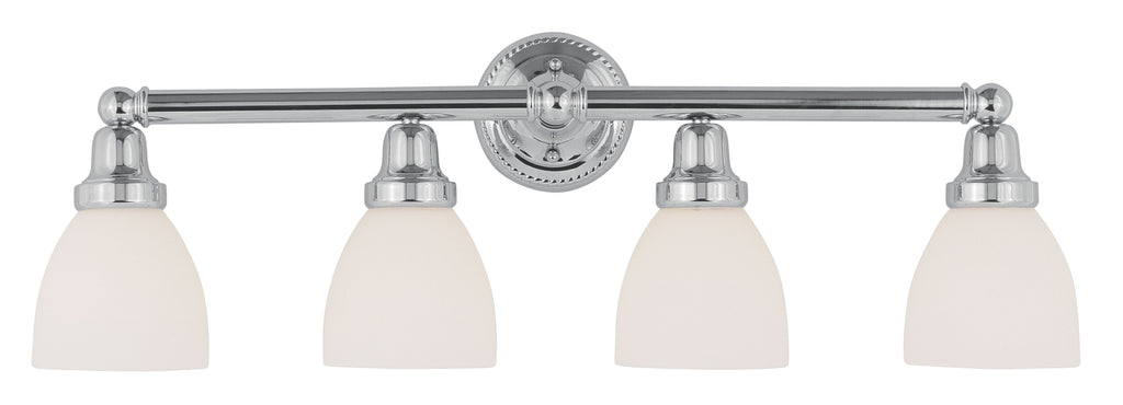 Livex Classic 4 Light Polished Chrome Bath Light - C185-1024-05