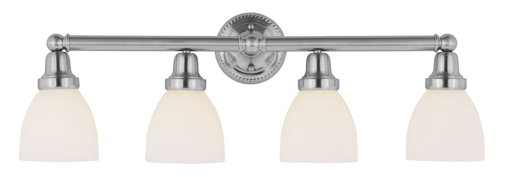 Livex Classic 4 Light Brushed Nickel Bath Light - C185-1024-91