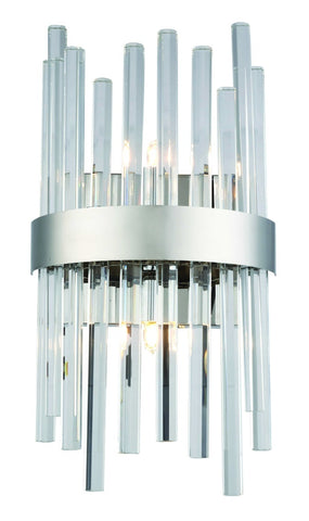 ZC121-3000W8C - Regency Lighting: Dallas 2 light Chrome & Clear Wall Sconce Clear Royal Cut Crystal