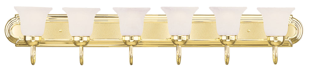 Livex Riviera 6 Light Polished Brass Bath Light - C185-1076-02