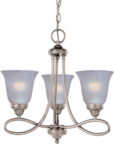 Nova 3-Light Chandelier Satin Nickel - C157-11042MRSN