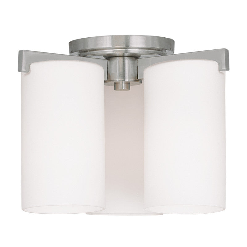 Livex Astoria 3 Light Brushed Nickel Ceiling Mount - C185-1324-91