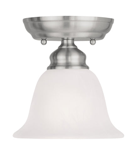 Livex Essex 1 Light Brushed Nickel Ceiling Mount - C185-1350-91