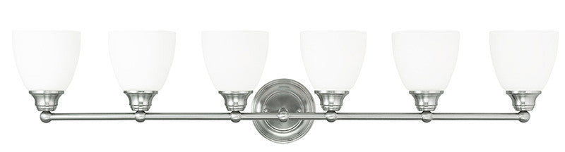 Livex Somerville 6 Light Brushed Nickel Bath Light - C185-13666-91