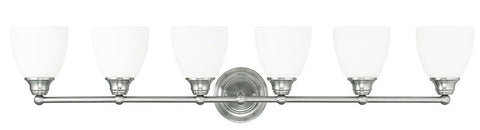 Livex Somerville 6 Light Brushed Nickel Bath Light - C185-13666-91