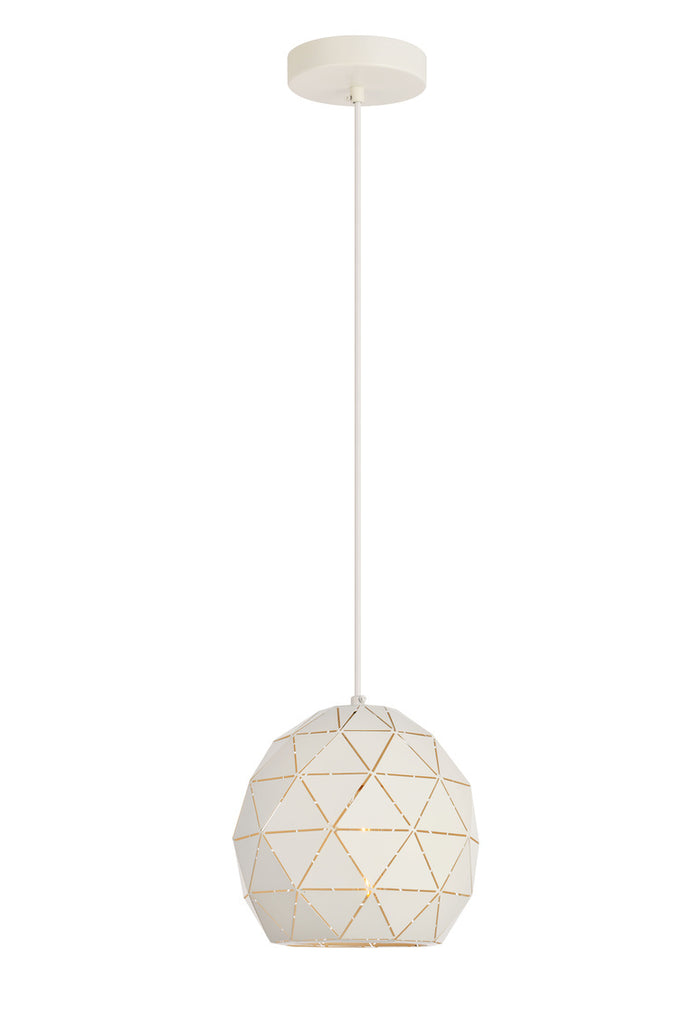 ZC121-LDPD2074 - Living District: Arden Collection Pendant D7.9 H8.3 Lt:1 white Finish