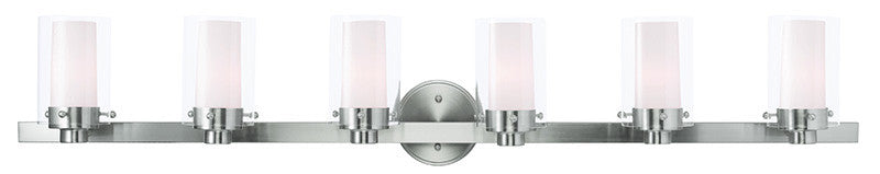 Livex Manhattan 6 Light Brushed Nickel Bath Light - C185-15456-91