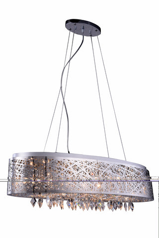 ZC121-2113DF32C/RC - Regency Lighting: Finley 9 light Chrome Pendant/Flush Mount Clear Royal Cut Crystal