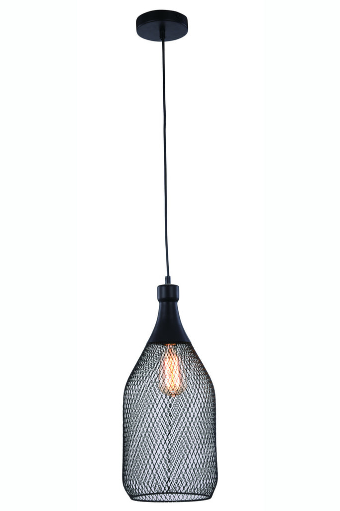 ZC121-2109D8BK - Regency Lighting: Brighton 1 Light Black Pendant