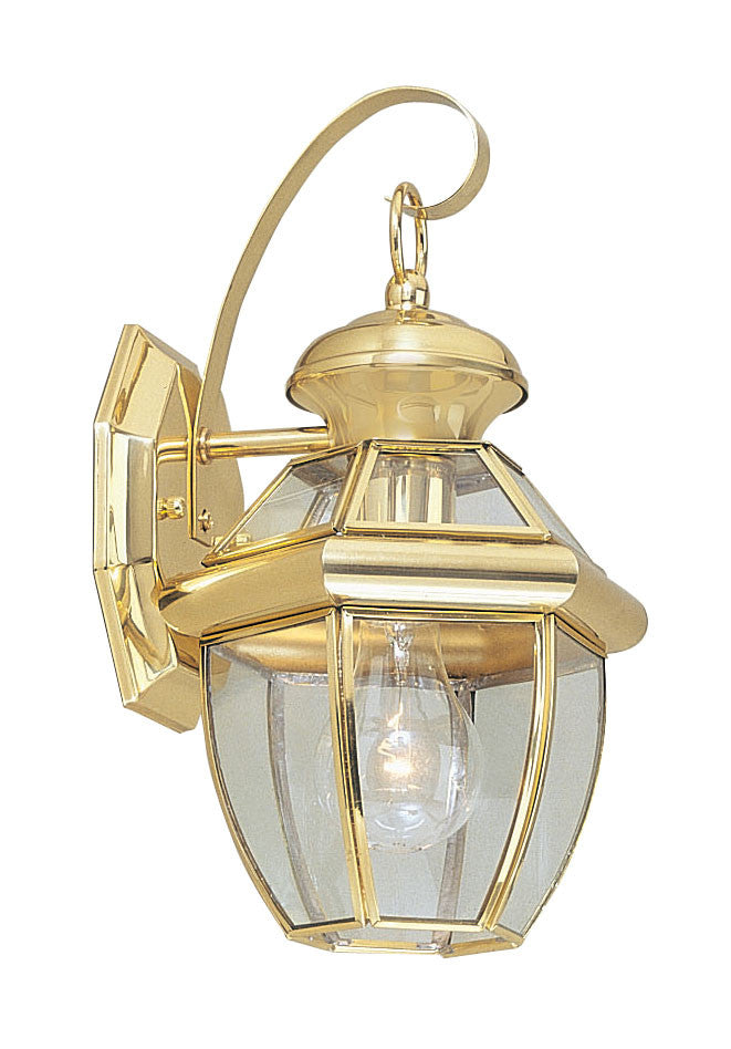 Livex Monterey 1 Light PB Outdoor Wall Lantern - C185-2051-02