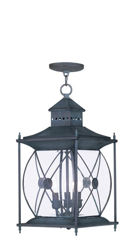 Livex Providence 3 Light Charcoal Outdoor Chain Lantern  - C185-2097-61