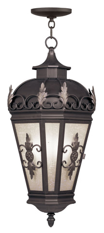 Livex Berkshire 3 Light Bronze Outdoor Chain Lantern  - C185-2199-07