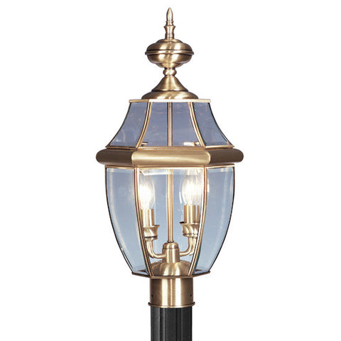 Livex Monterey 2 Light AB Outdoor Post Lantern - C185-2254-01