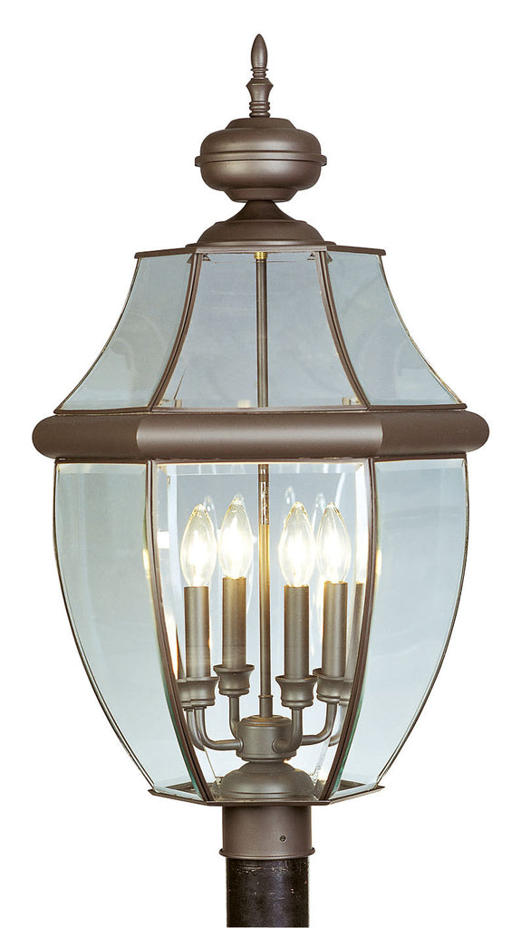 Livex Monterey 4 Light Bronze Outdoor Post Lantern - C185-2358-07