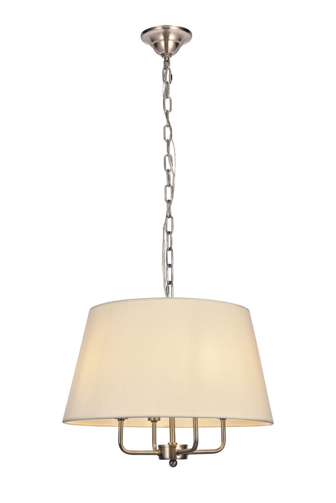 ZC121-LD6009D17BN - Living District: Maple Collection Pendant D17 H13.75 Lt:4 Burnished Nickel Finish