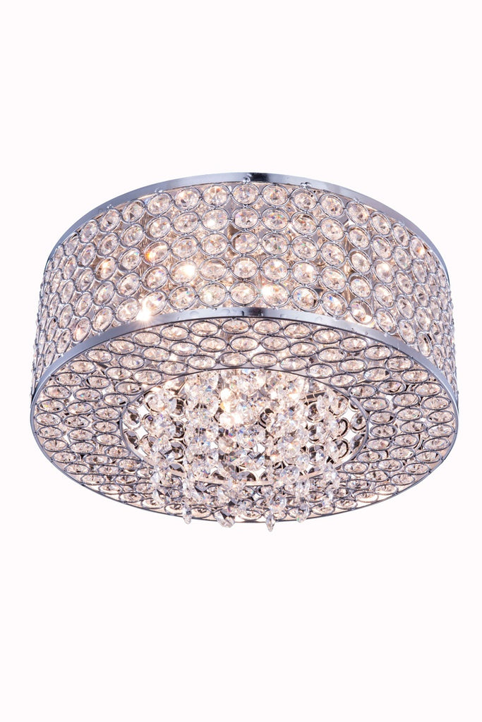 C121-2914F12C/RC - Regency Lighting: Amelie 4 light Chrome Flush Mount Clear Royal Cut Crystal