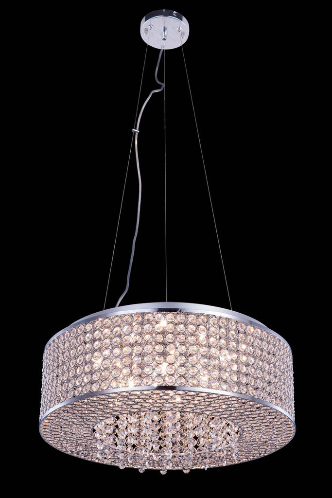 C121-2914D20C/RC - Regency Lighting: Amelie 8 light Chrome Pendant Clear Royal Cut Crystal