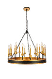 ZC121-1543D35VBGI - Urban Classic: Neva 18 light in Golden Iron chandelier