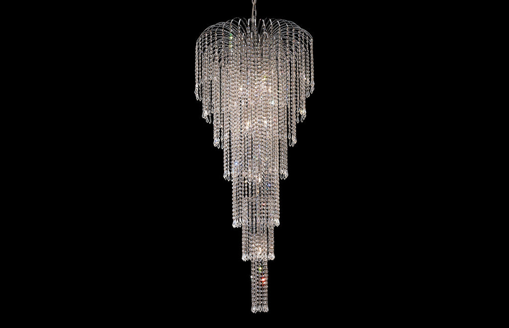 C121-6801G25C/RC - Regency Lighting: Falls 11 light Chrome Chandelier Clear Royal Cut Crystal