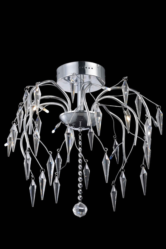 C121-5008F20C/EC - Regency Lighting: Amour 8 light Chrome Flush Mount Clear Elegant Cut Crystal