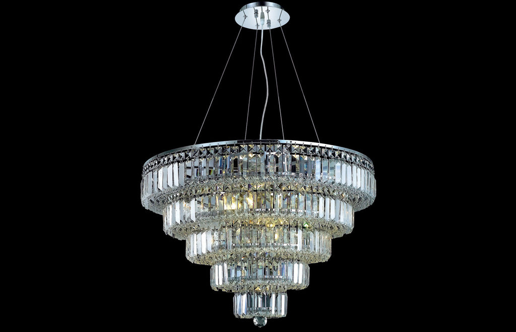 C121-2036D30C/RC - Regency Lighting: Maxime 17 light Chrome Chandelier Clear Royal Cut Crystal