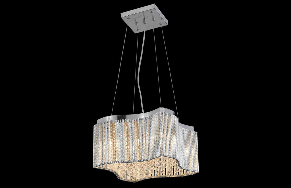 C121-2091D16C/RC - Regency Lighting: Influx 8 light Chrome Pendant Clear Royal Cut Crystal