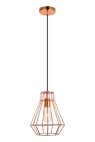 ZC121-LDPD2088 - Living District: Jago Collection Pendant D9.1 H12.3 Lt:1 Copper Finish