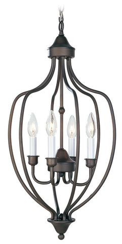 Livex Home Basics 4 Light Bronze Foyer - C185-4171-07