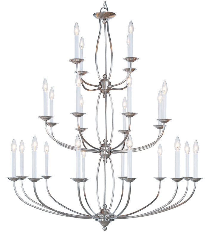 Livex Home Basics 24 Light Brushed Nickel Chandelier - C185-4180-91