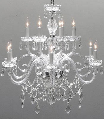 Chandelier Lighting Crystal Chandeliers H27" X W32" - F46-386/6+6