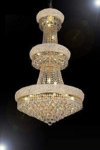 French Empire Crystal Chandelier H50" X W30" - Perfect For An Entryway Or Foyer - Go-A93-541/24