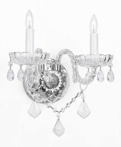 Swarovski Crystal Trimmed Chandelier Murano Venetian Style Crystal Wall Sconce Lighting Trimmed - G46-B12/2/386Sw