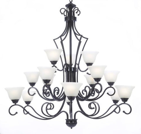 New Foyer / Entryway Wrought Iron Chandelier Lighting H51" X W49" - G7-B22/451/15