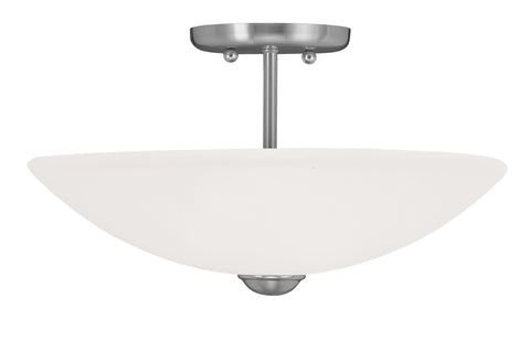 Livex Somerset 2 Light Brushed Nickel Ceiling Mount - C185-4208-91