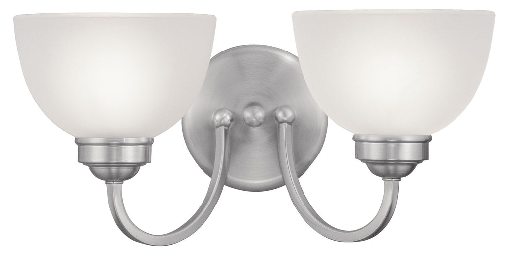 Livex Somerset 2 Light Brushed Nickel Bath Light - C185-4232-91