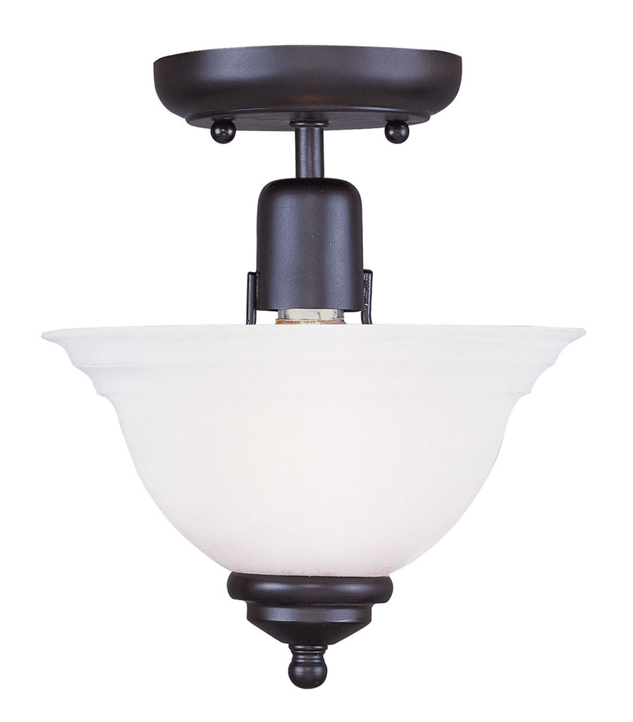 Livex North Port 1 Light Black Ceiling Mount - C185-4250-04