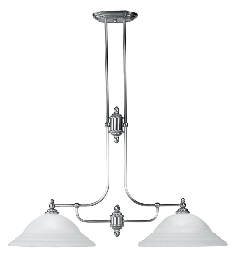 Livex North Port 2 Light Brushed Nickel Island - C185-4252-91