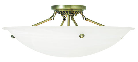 Livex Oasis  4 Light Antique Brass Ceiling Mount - C185-4275-01