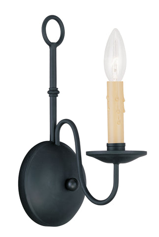 Livex Heritage 1 Light Black Wall Sconce - C185-4491-04