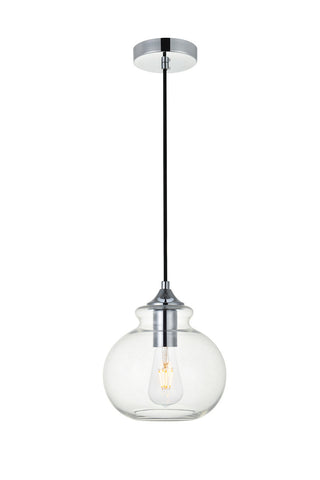 ZC121-LD2245C - Living District: Destry 1 Light Chrome Pendant With Clear Glass